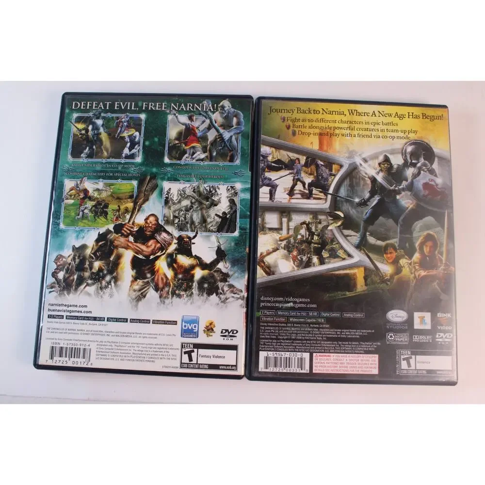 2 gams: Chronicles of Narnia: Prince Caspian + Lion/Witch/Wardrobe (Sony PS2)